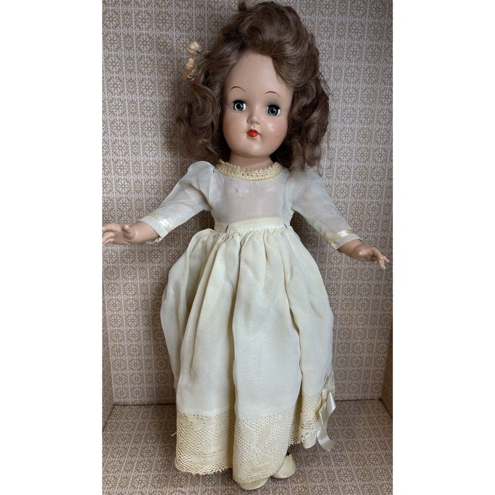 Ideal Doll P-90 14” 1950’s Brown Hair Blue Eyes